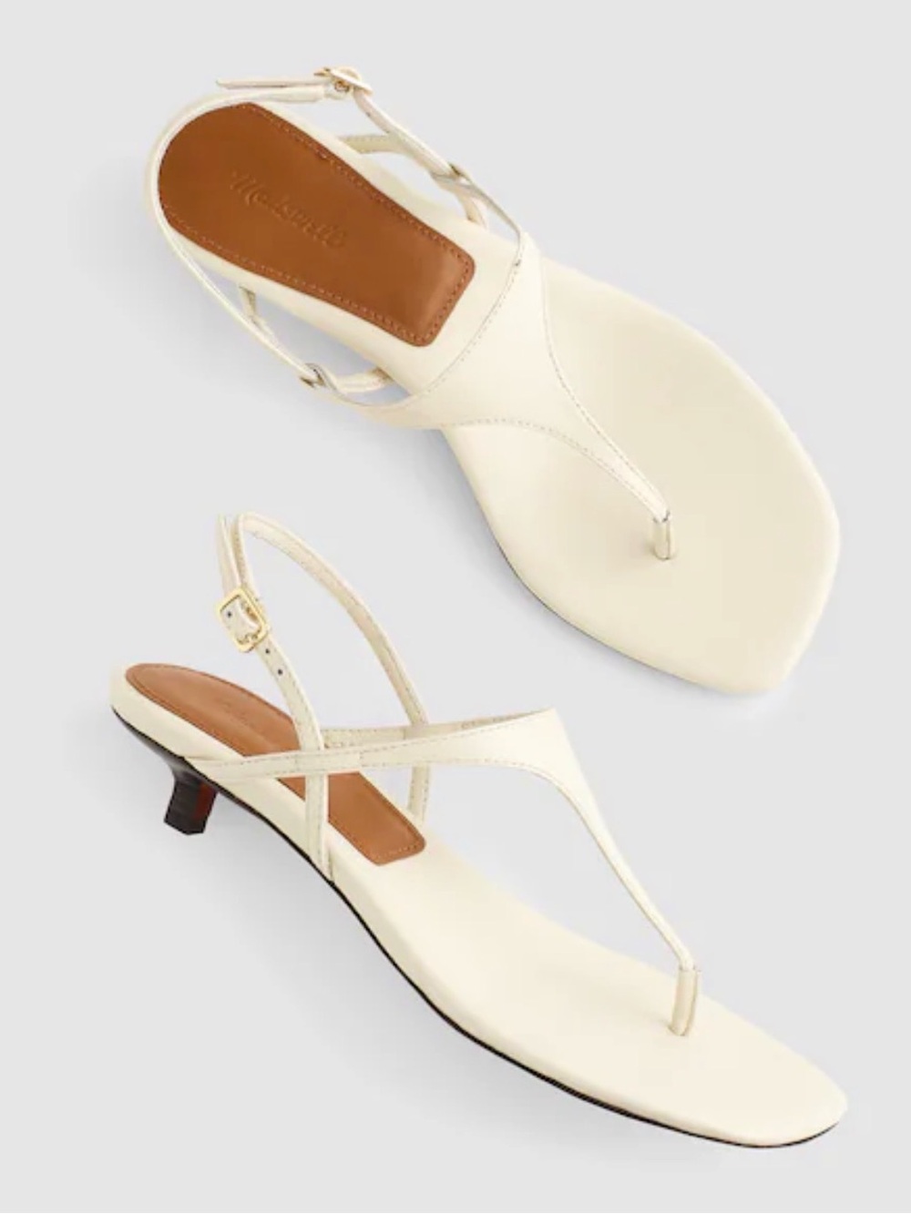 Madewell The Chiara Kitten Heel Slingback Sandal OA562
